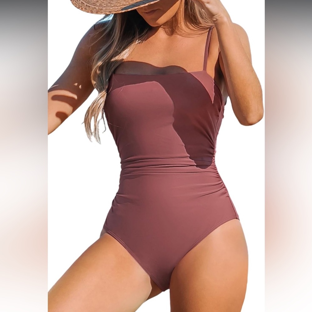 Cupshe Brick Sweetheart Slim & Sculpt One-Piece